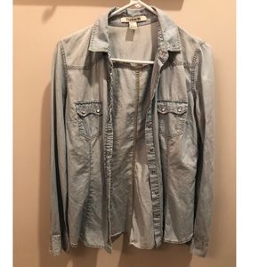 Blue button up shirt